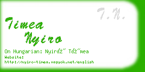 timea nyiro business card